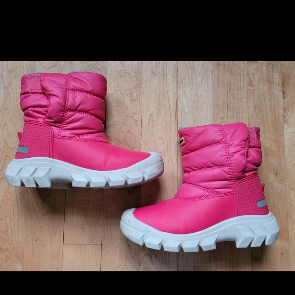 Hunter Kids Original Insulated Size 11.5 US/ 11 UK Pink Snow Boots Winter Boots